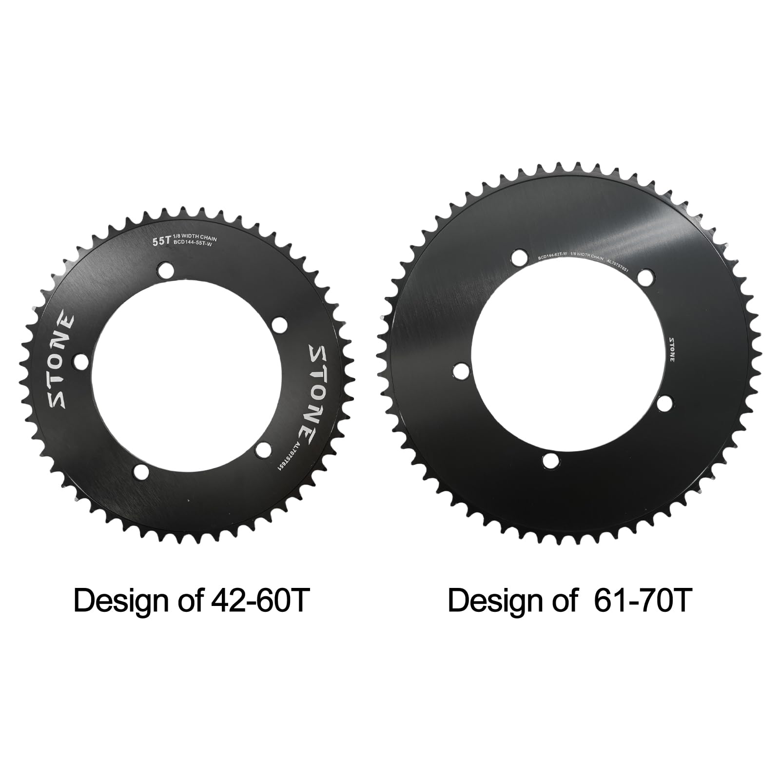Amazon.com : DJC Stone Track Bike Chainring Fixie 144BCD 1/2 1/8